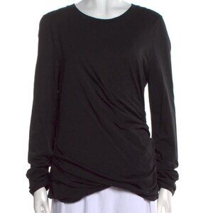 3.1 Philip Lim Draped black cotton Top tee Sz large